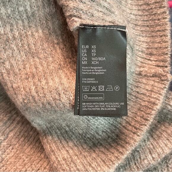 H&M Divided Gray Soft Lightweight Slouchy Turtleneck Sweater Wool blend XS new - Picture 9 of 10